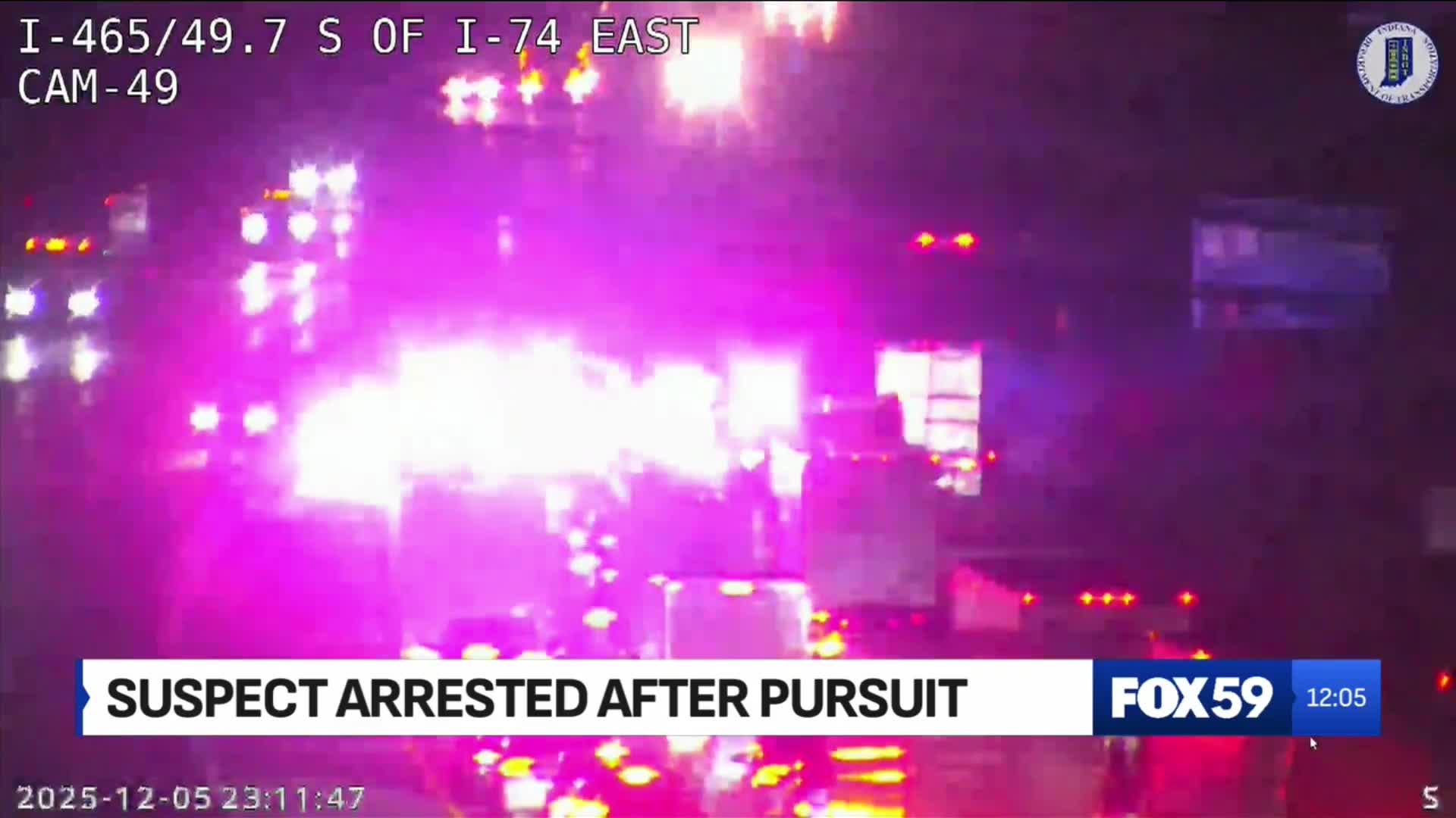 Suspect fled police heading the wrong way on I-465