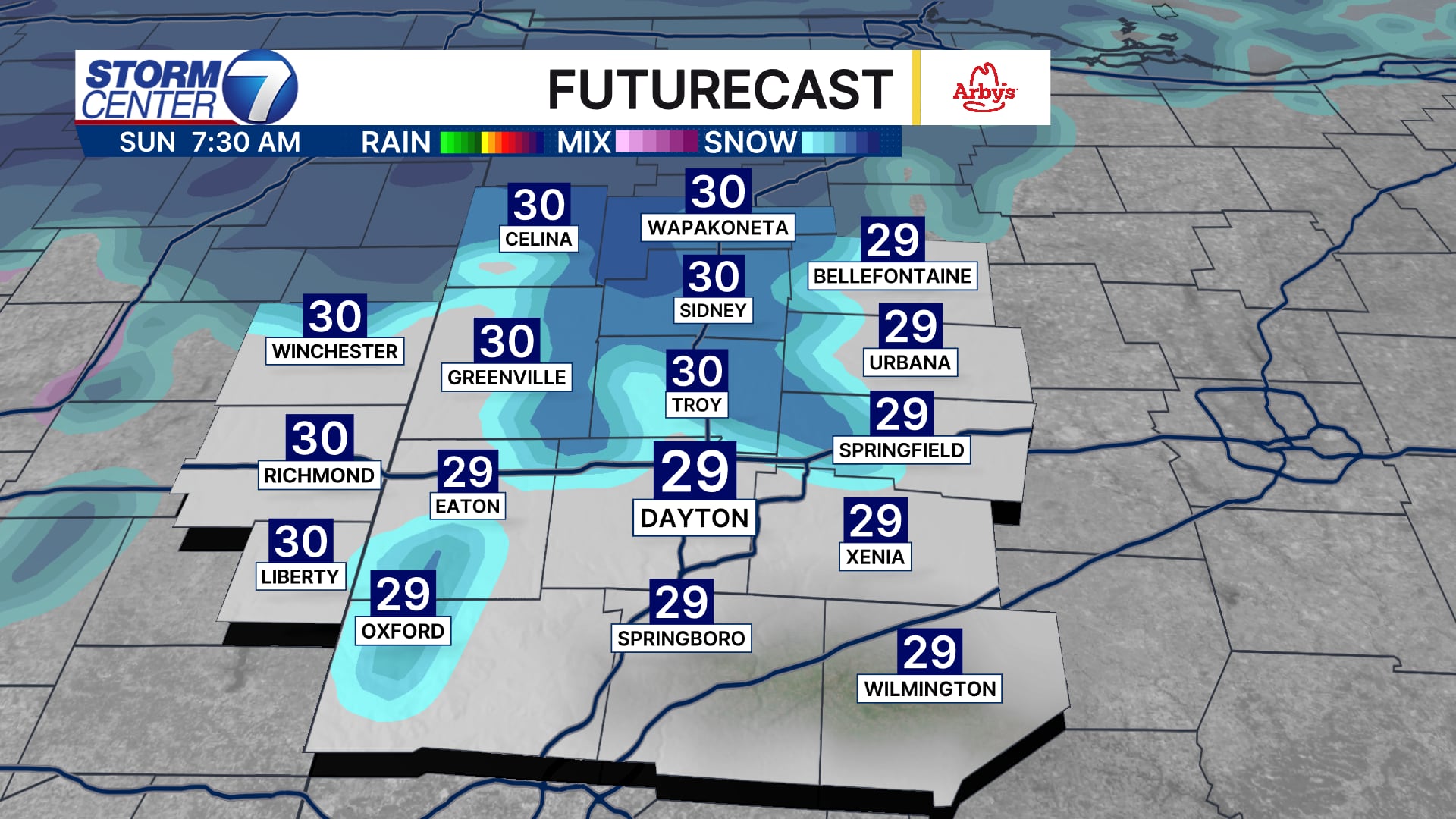 AA1RRlEc Period of snow Sunday morning ahead of another shot of Arctic air