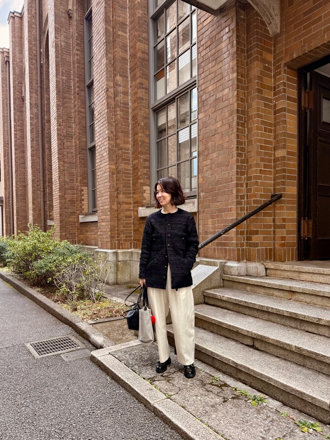 買って正解だったマディソンブルーの「ツイードジャケット」。卒入学式