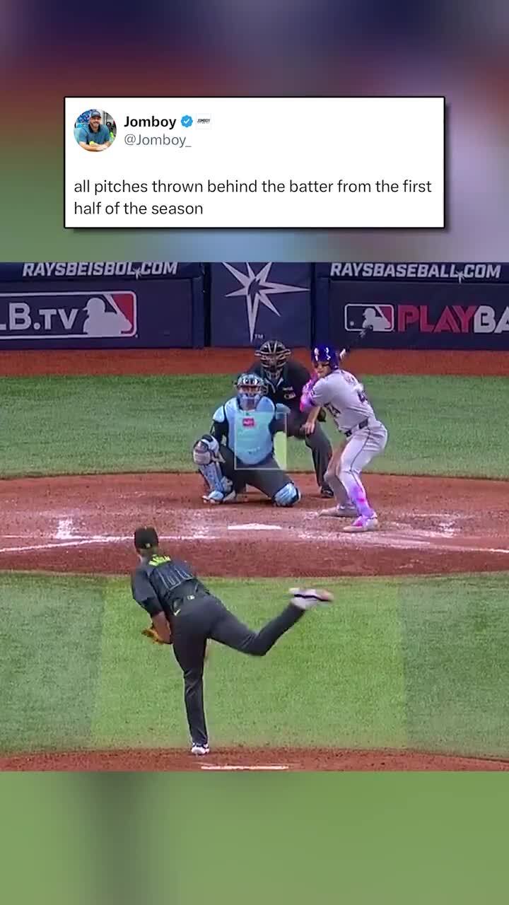 All the pitches thrown behind batters #mlb #baseball #sports