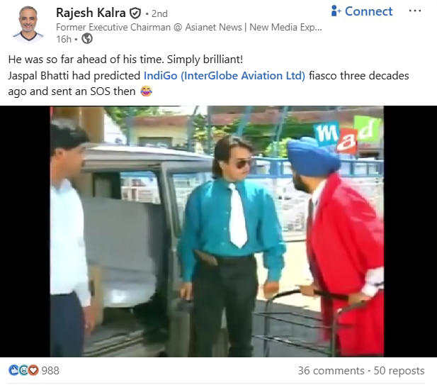 Did Jaspal Bhatti predict IndiGo crisis? His old ‘SOS Airlines' clip ...