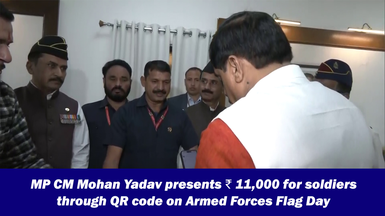 MP CM Mohan Yadav presents ₹11,000 for soldiers through QR code on ...