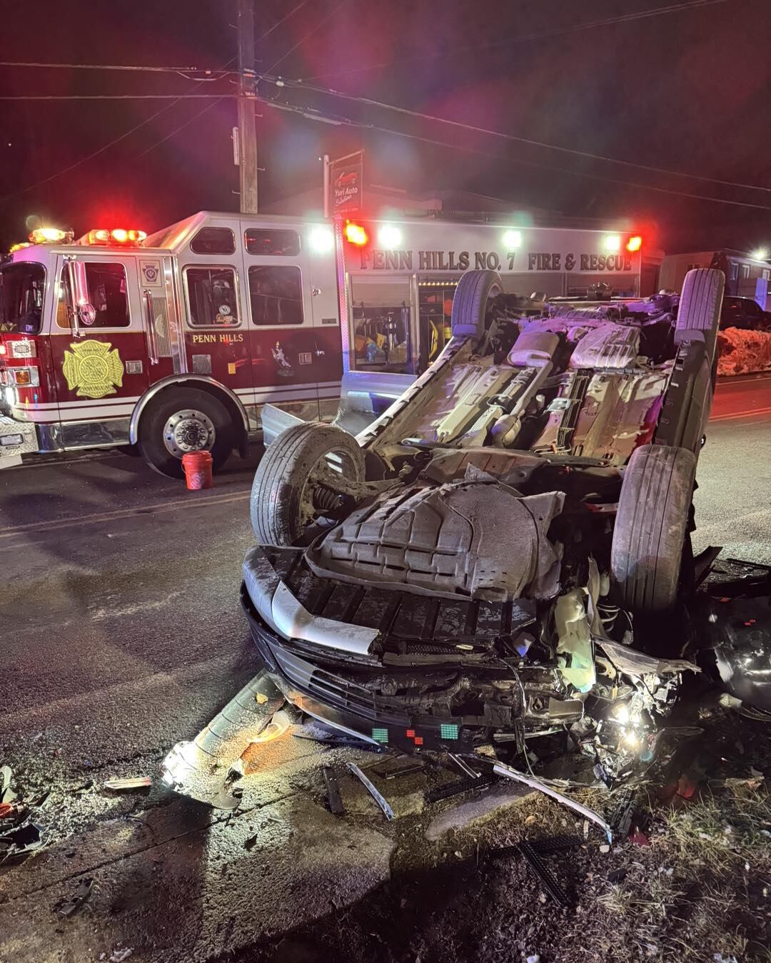 Three people taken to hospital after crash in Penn Hills