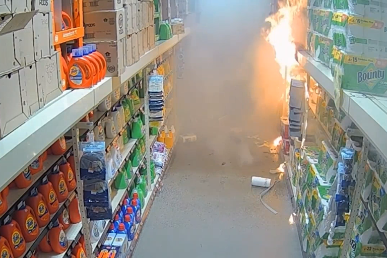 Employee arrested after allegedly setting fire to store
