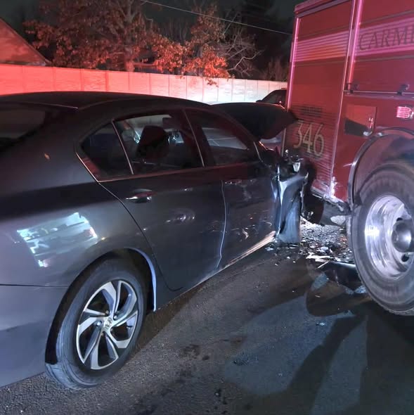 Alleged drunk driver crashes into Carmel Fire Department truck