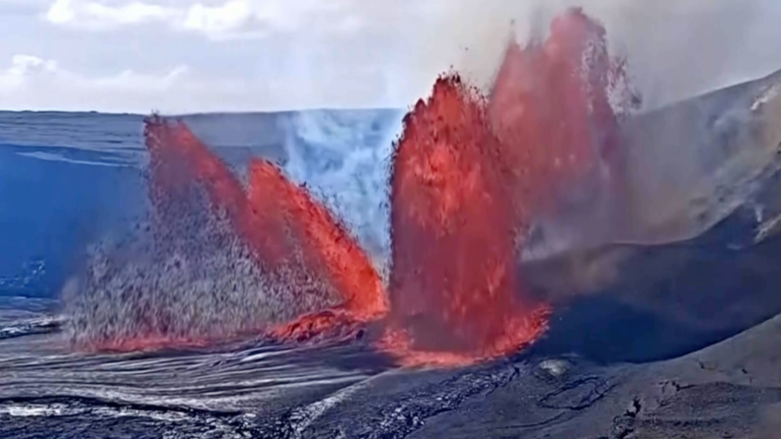 Hawaii volcano camera engulfed by lava fountain