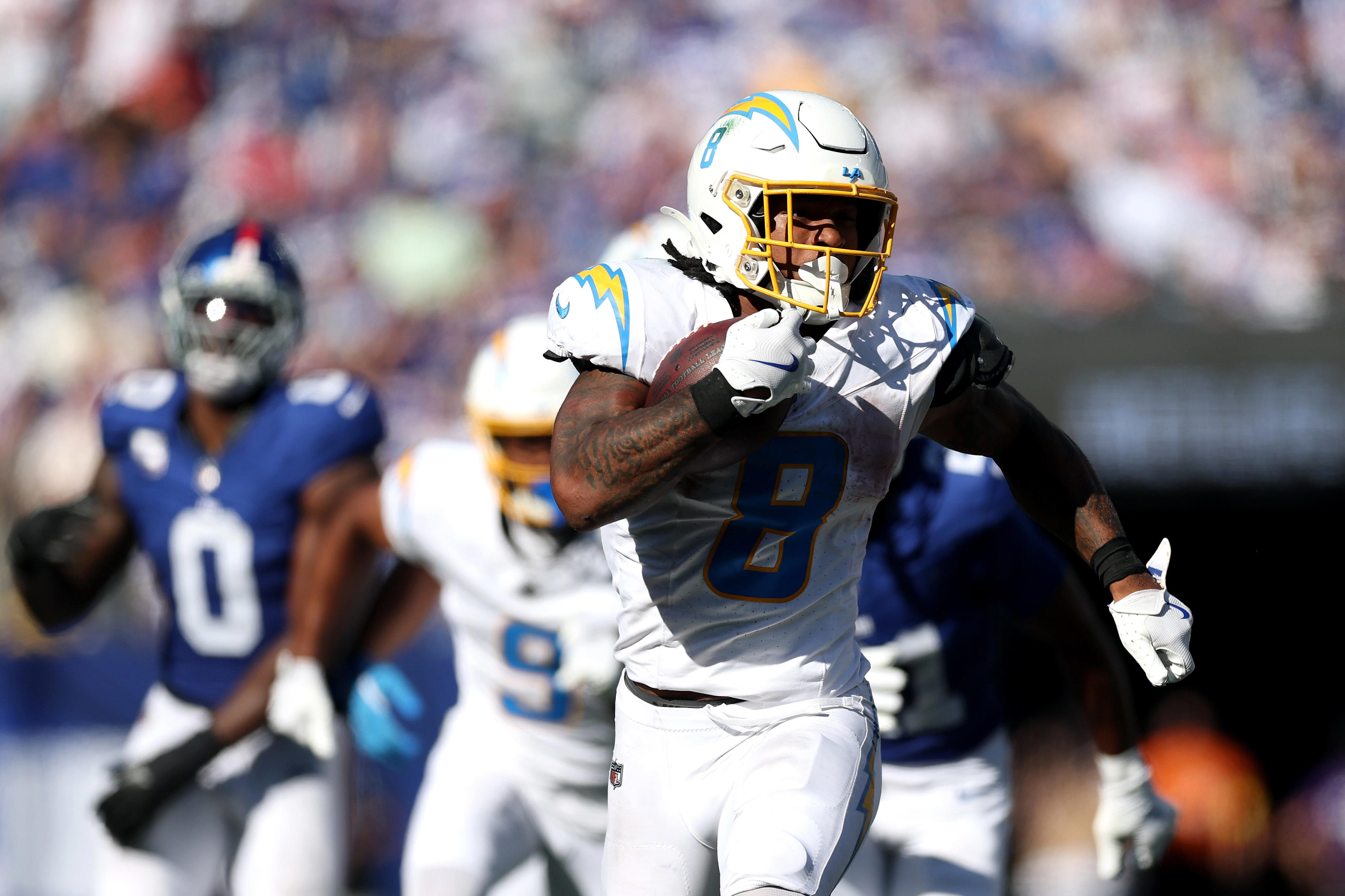 Is Omarion Hampton playing Week 14 vs. Eagles?