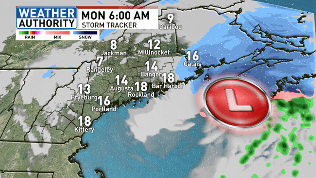 Light snow expected to develop across Maine Sunday night