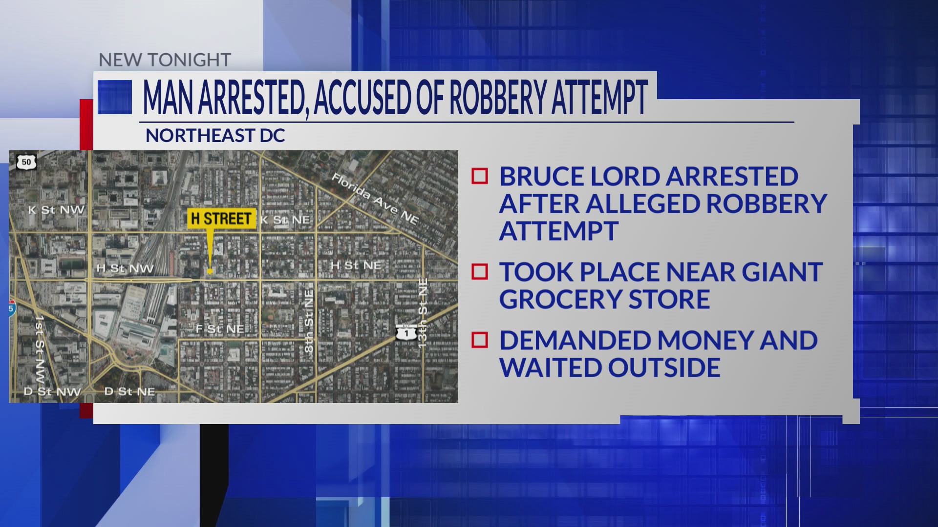 Alabama man arrested, accused of trying to rob DC bank
