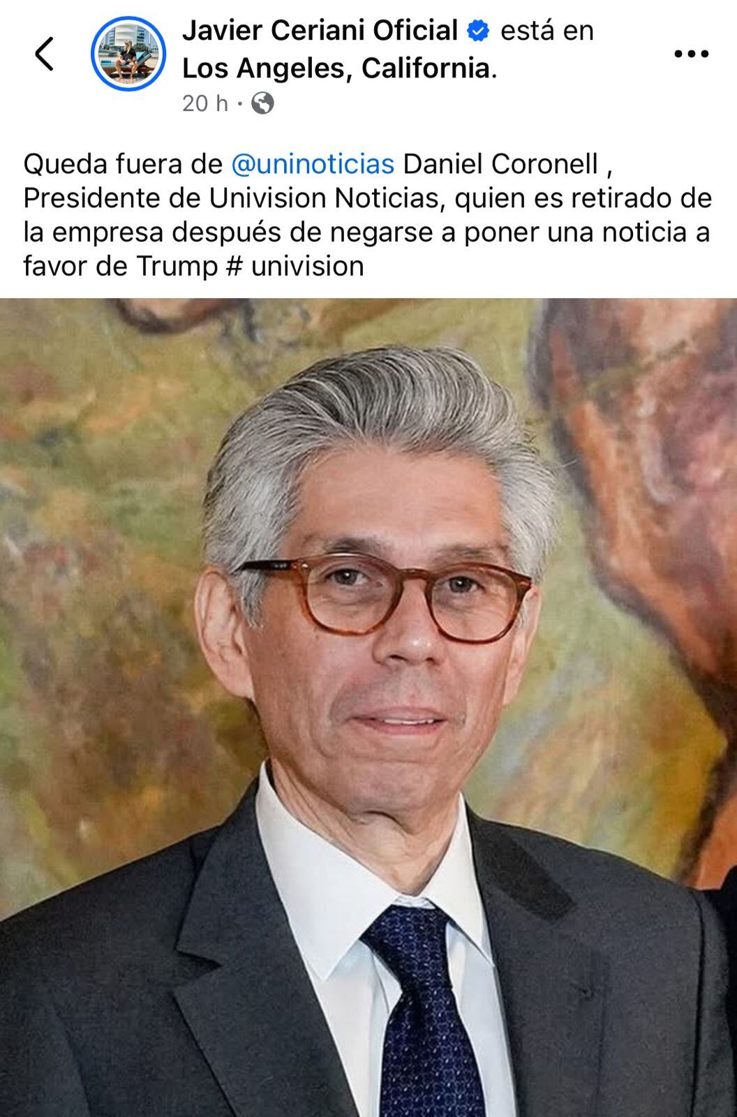 Daniel Coronell habría sido despedido por segunda vez de Univisión