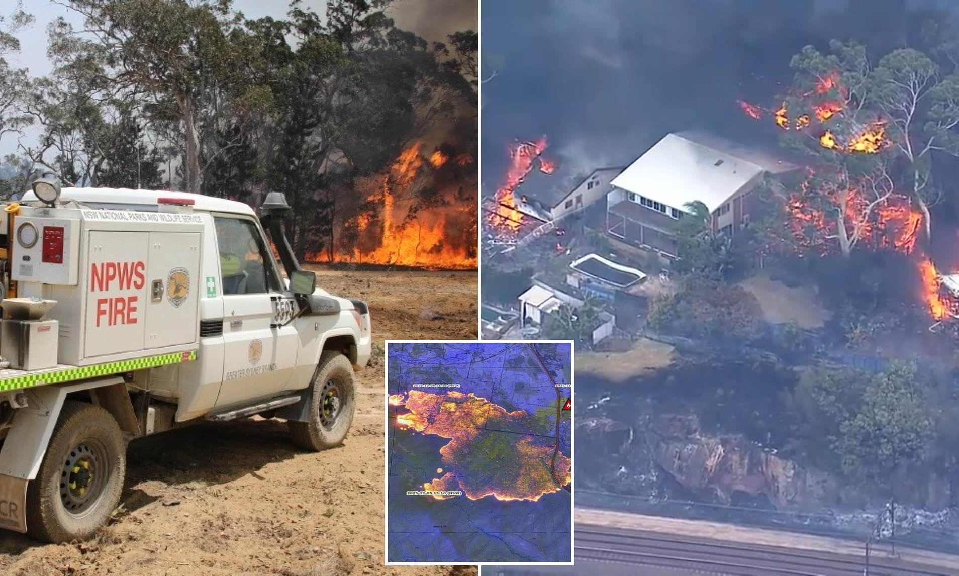 Firefighter killed as out-of-control bushfires strike north of Sydney