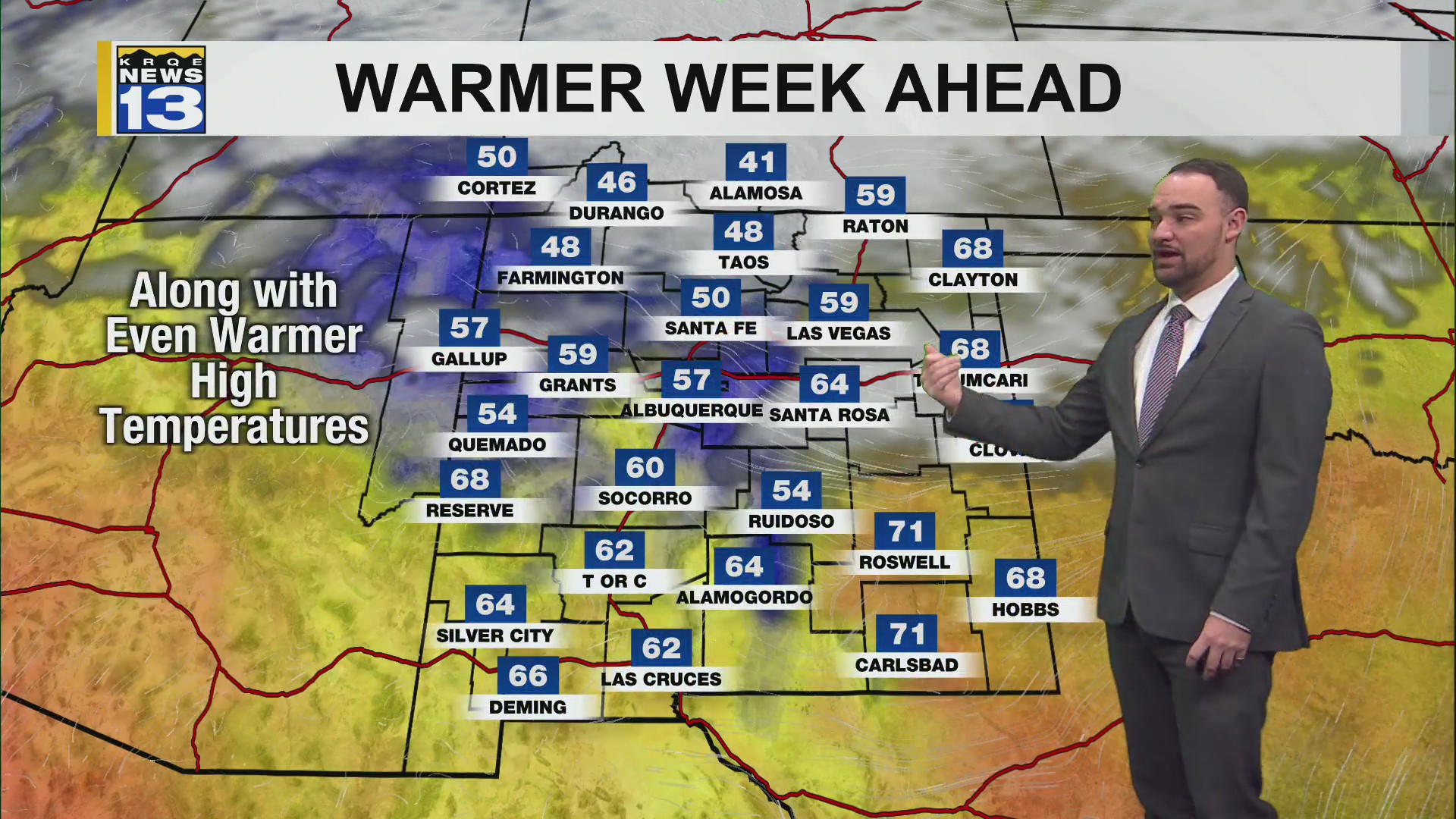 Dry and warmer conditions continue into the workweek