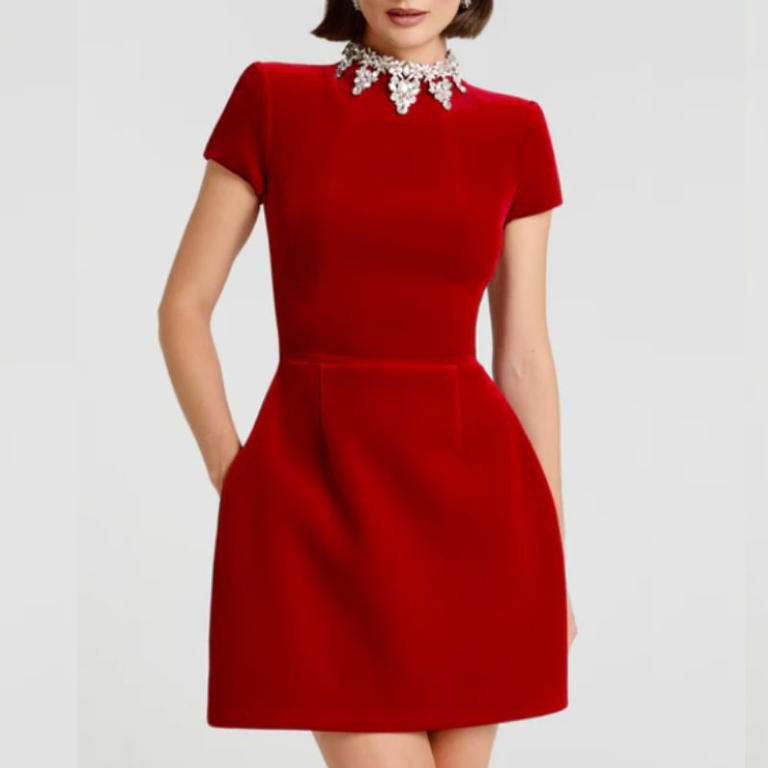 In exquisite red velvet, Shirley Ballas just proved the mini dress is ...