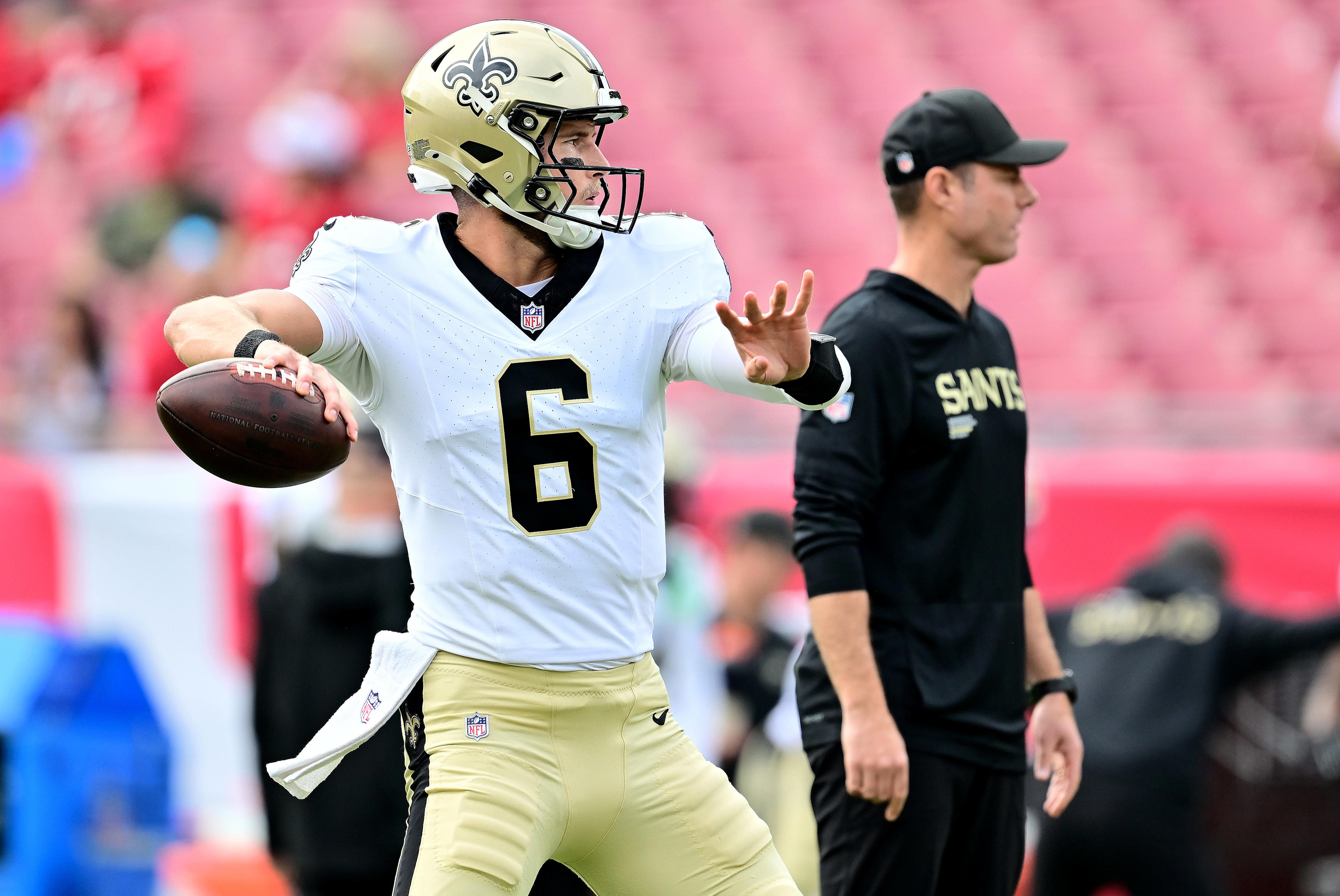 Tyler Shough closing in on a couple of Saints rookie passing records