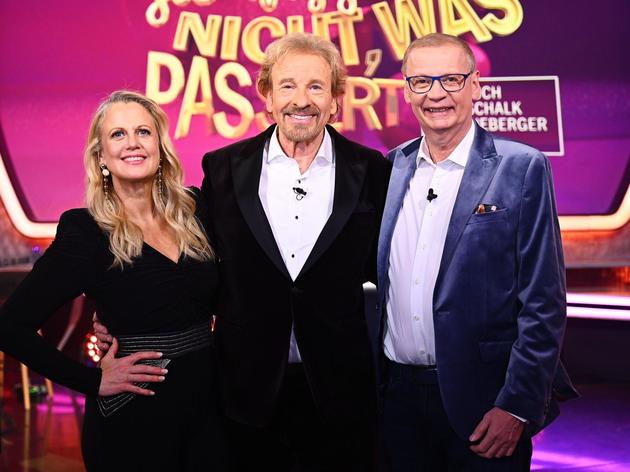 Das Trio der Sendung: Barbara Schöneberger, Thomas Gottschalk und Günther Jauch (von links).