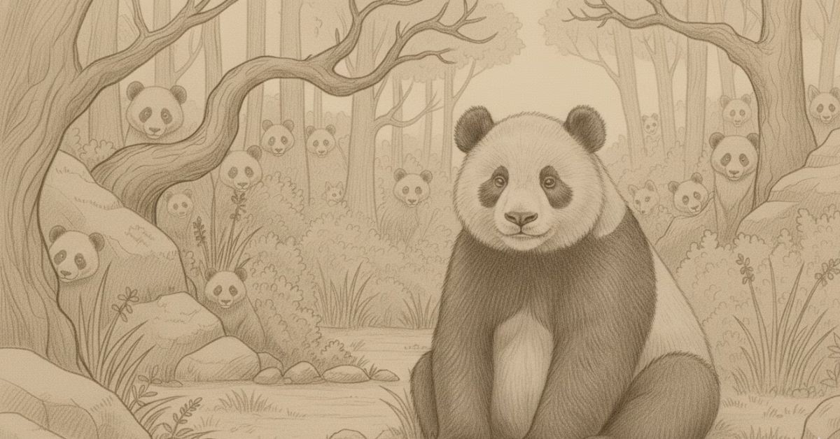 Do you possess the sharpness to count the number of pandas in this ...