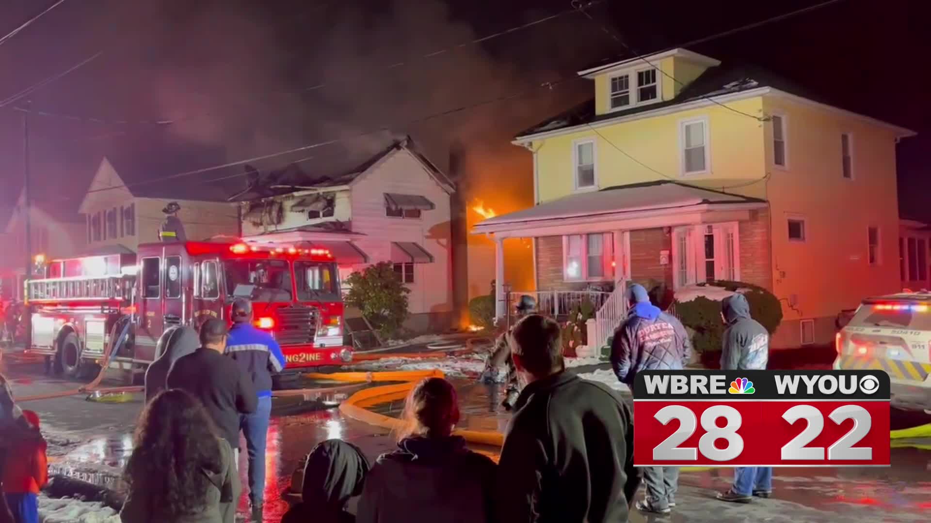 Video: Firefighters battle house fire in cold temperatures | 28/22 News