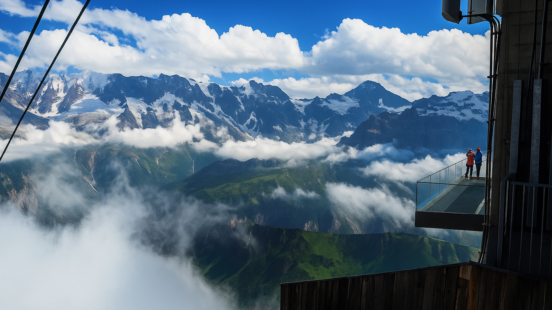 Birg Switzerland: Walk above the alpine cliffs (4K)