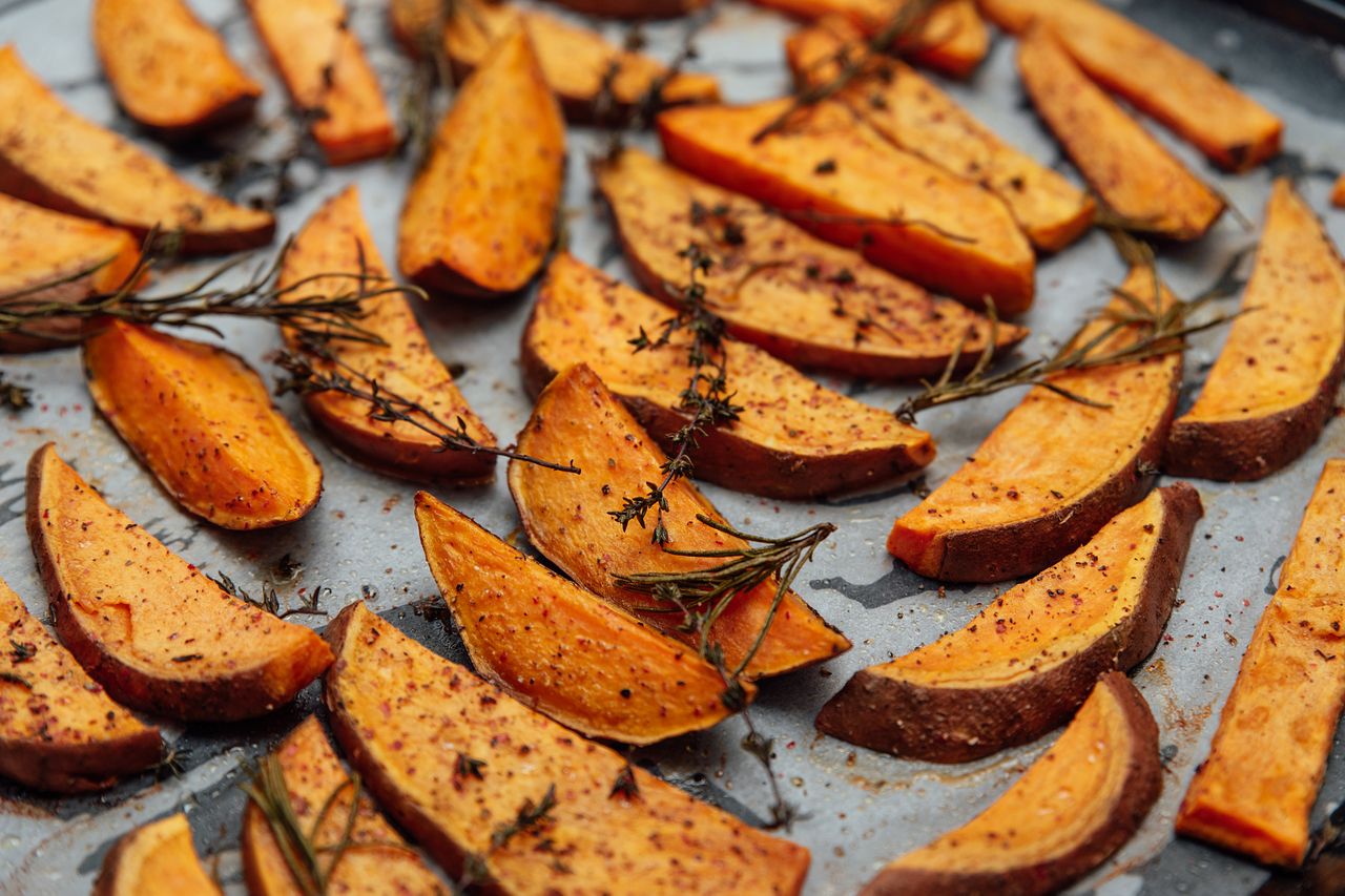 Sweet potato, rich in potassium