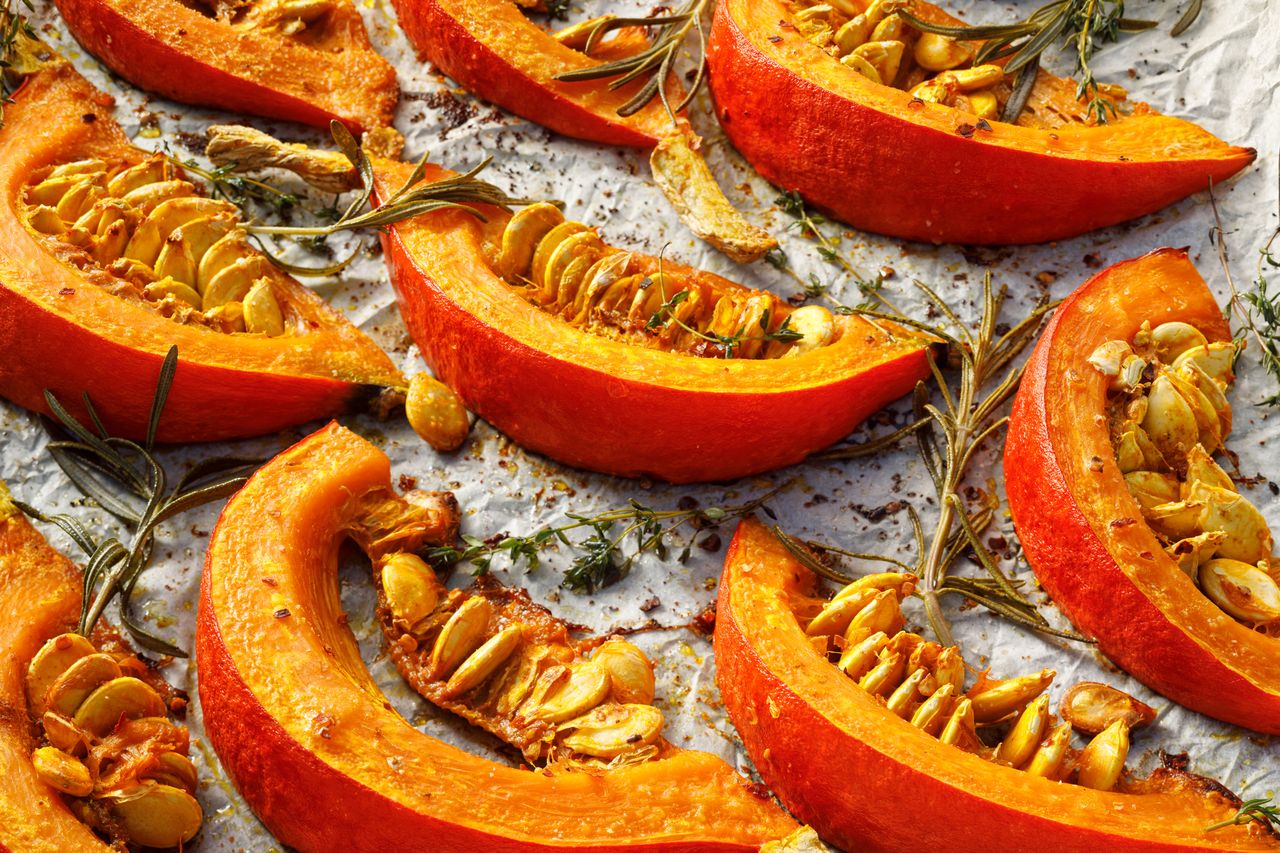 Pumpkin, rich in potassium