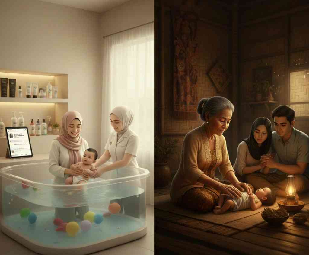 Pijat bayi, pilih spa sultan atau sentuhan dukun?