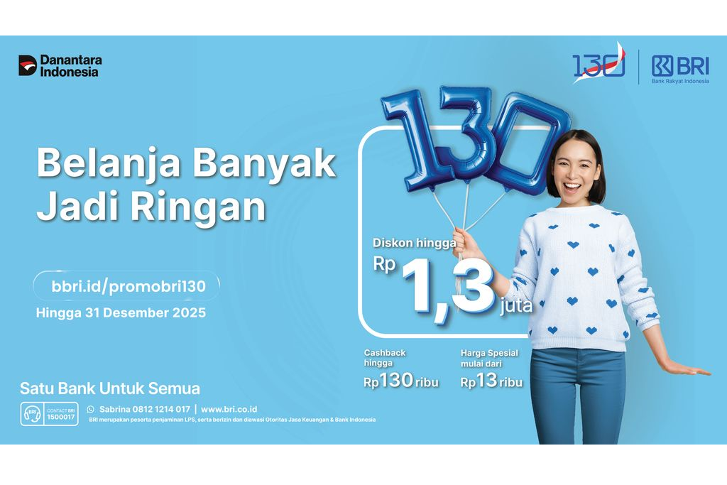 Diskon HUT BRI: Belanja Hemat & Upgrade Gadget Sampai Rp1,3 Juta