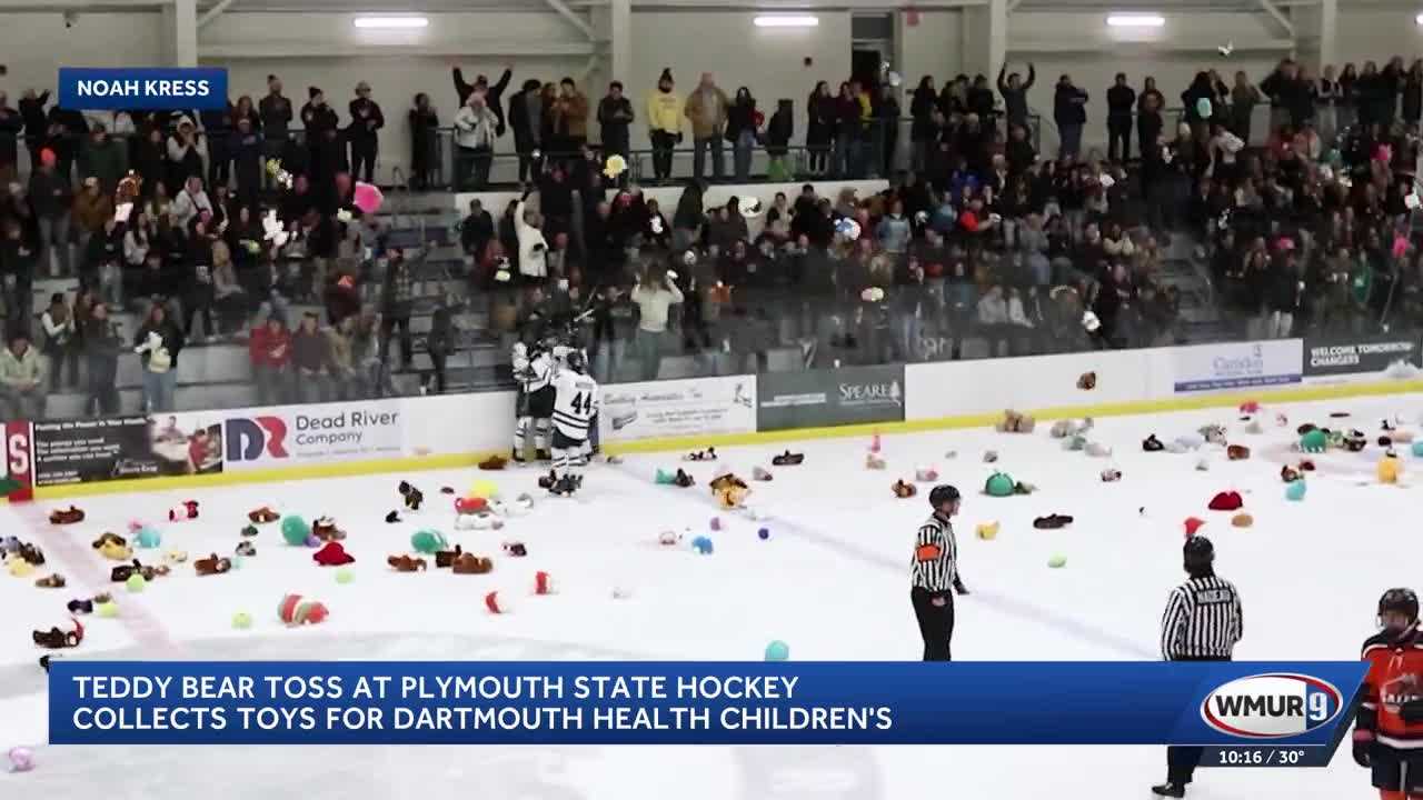 Plymouth State hockey's teddy bear toss benefits Dartmouth Health ...