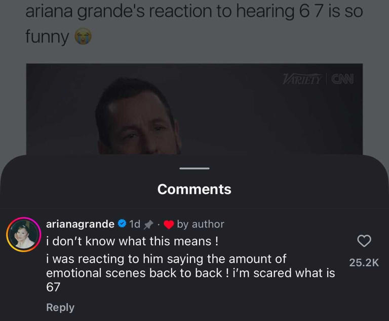 Ariana Grande gets confused over '67' meme: 'I don't want to know'