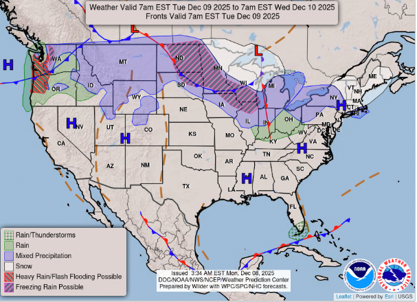 Millions of Americans to face freezing temperatures and snow