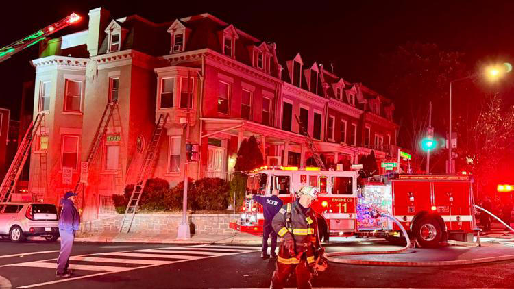 DC apartment fire forces 10 people out of their homes