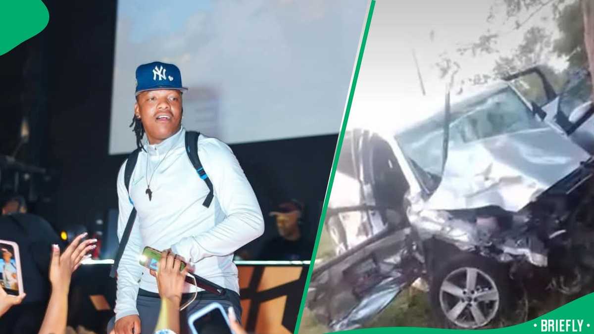 Photo: Lekompo star Kaycherlow was reportedly in a car accident