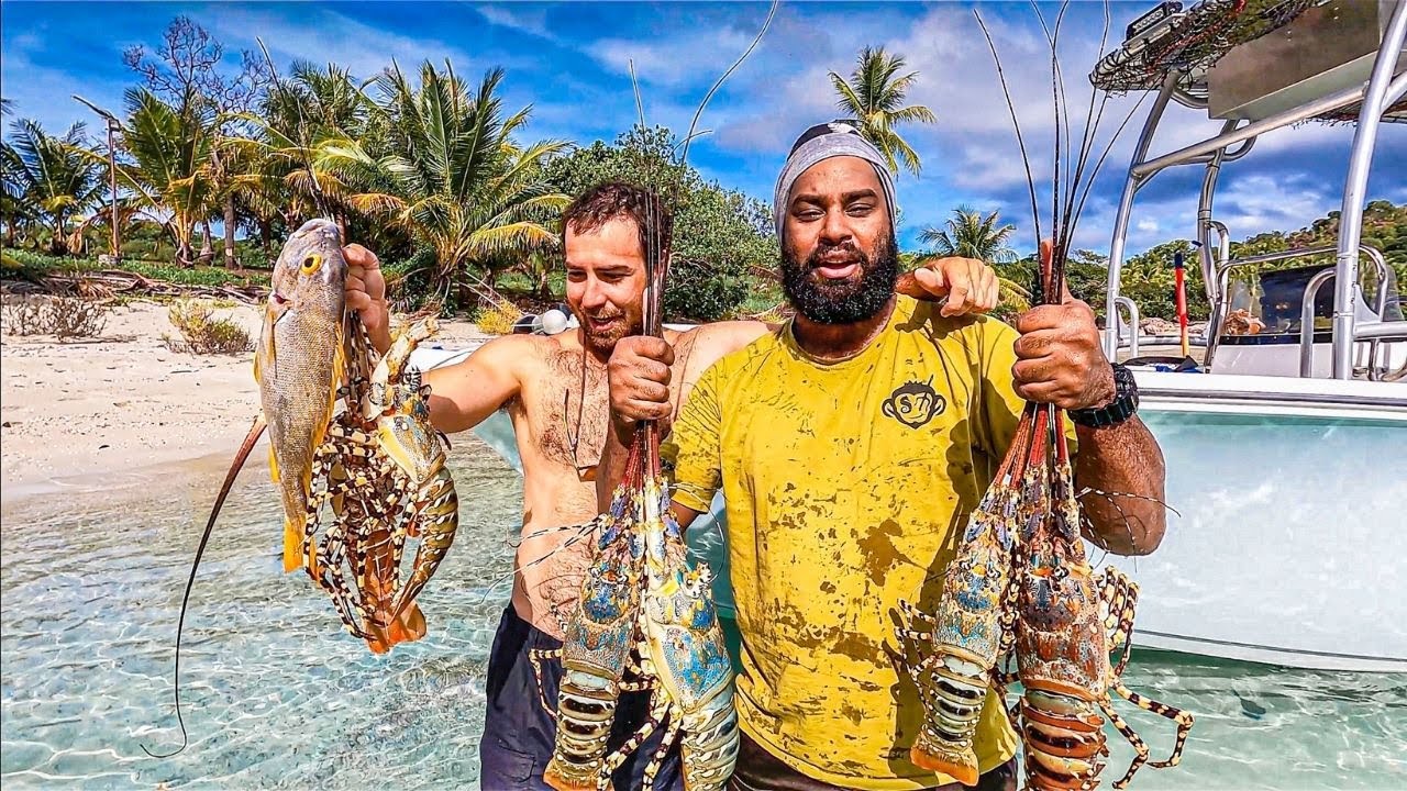 How the islanders hunt and cook fresh seafood