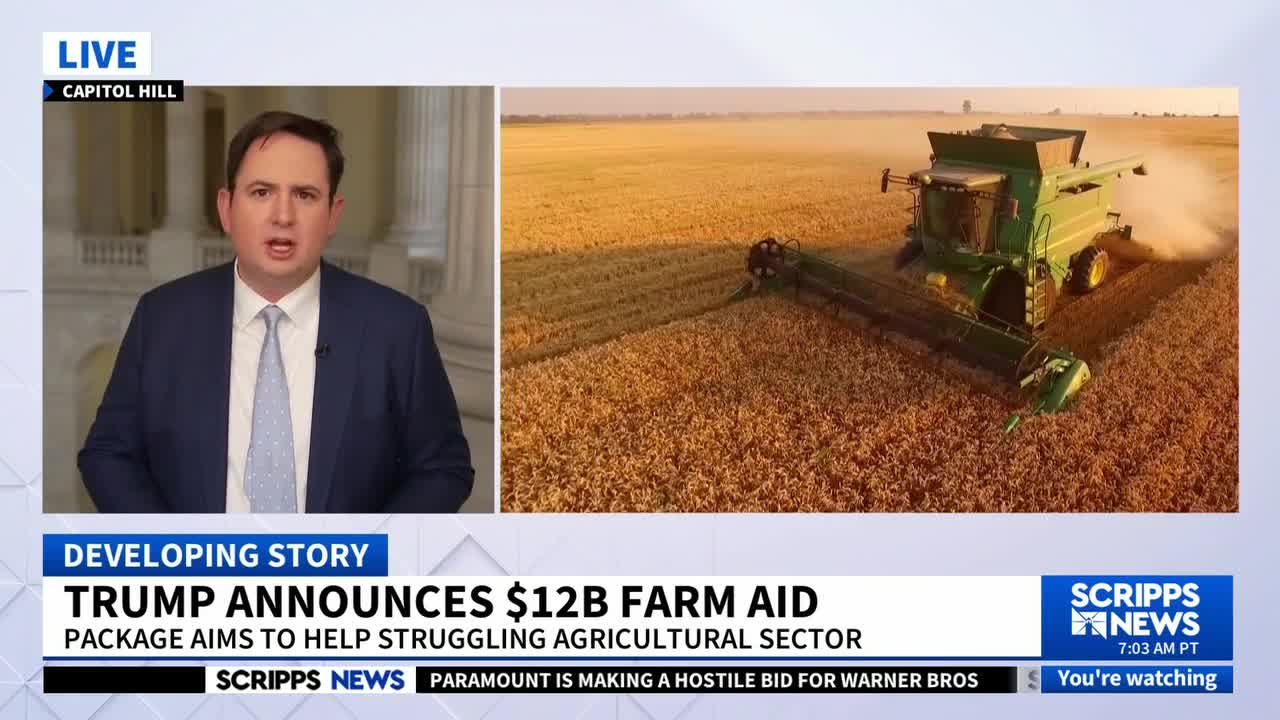 Trump is proposing a $12B aid package for farmers hit hard by his trade war