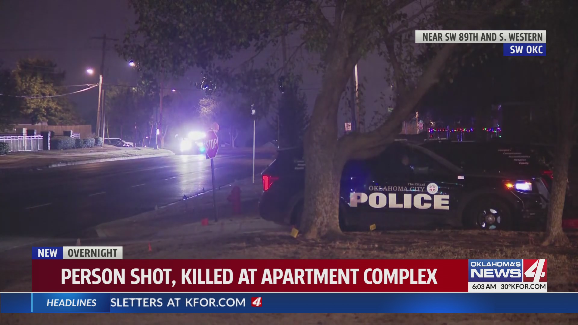 Person shot and killed at OKC apartment complex