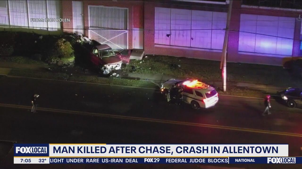 Man dead after police chase and crash in Allentown, 2 Pennsylvania ...
