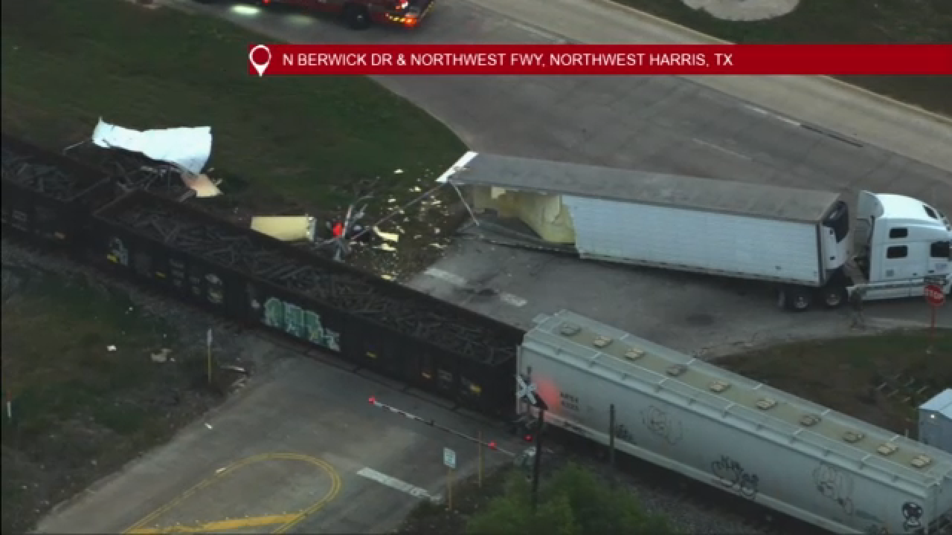 18-wheeler and train crash cleared after causing heavy backups along ...