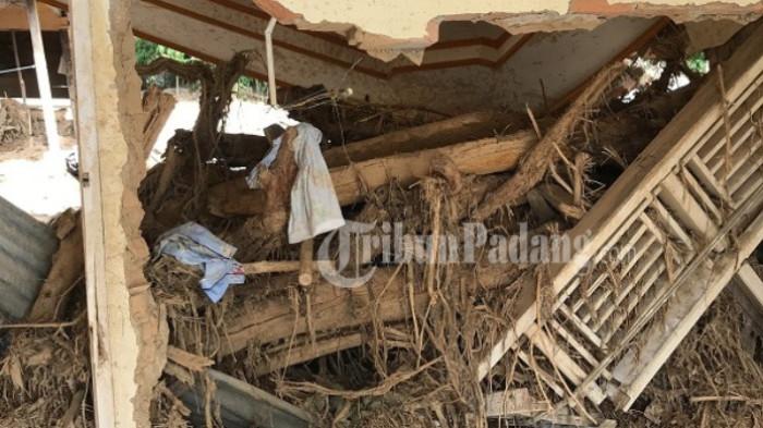 Bertaruh Nyawa Selamatkan Padi Saat Banjir Bandang Padang