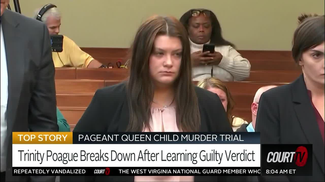 Trinity Poague breaks down after learning verdict