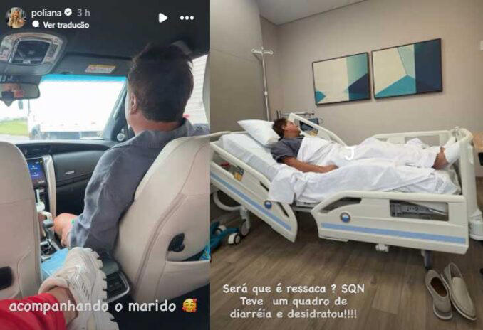 Poliana Rocha acompanha Leonardo no hospital (Reprodução/Instagram)