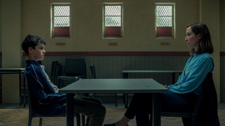 Owen Cooper as Jamie Miller and Erin Doherty as Briony Ariston, in "Adolescence." - Ben Blackall/Netflix