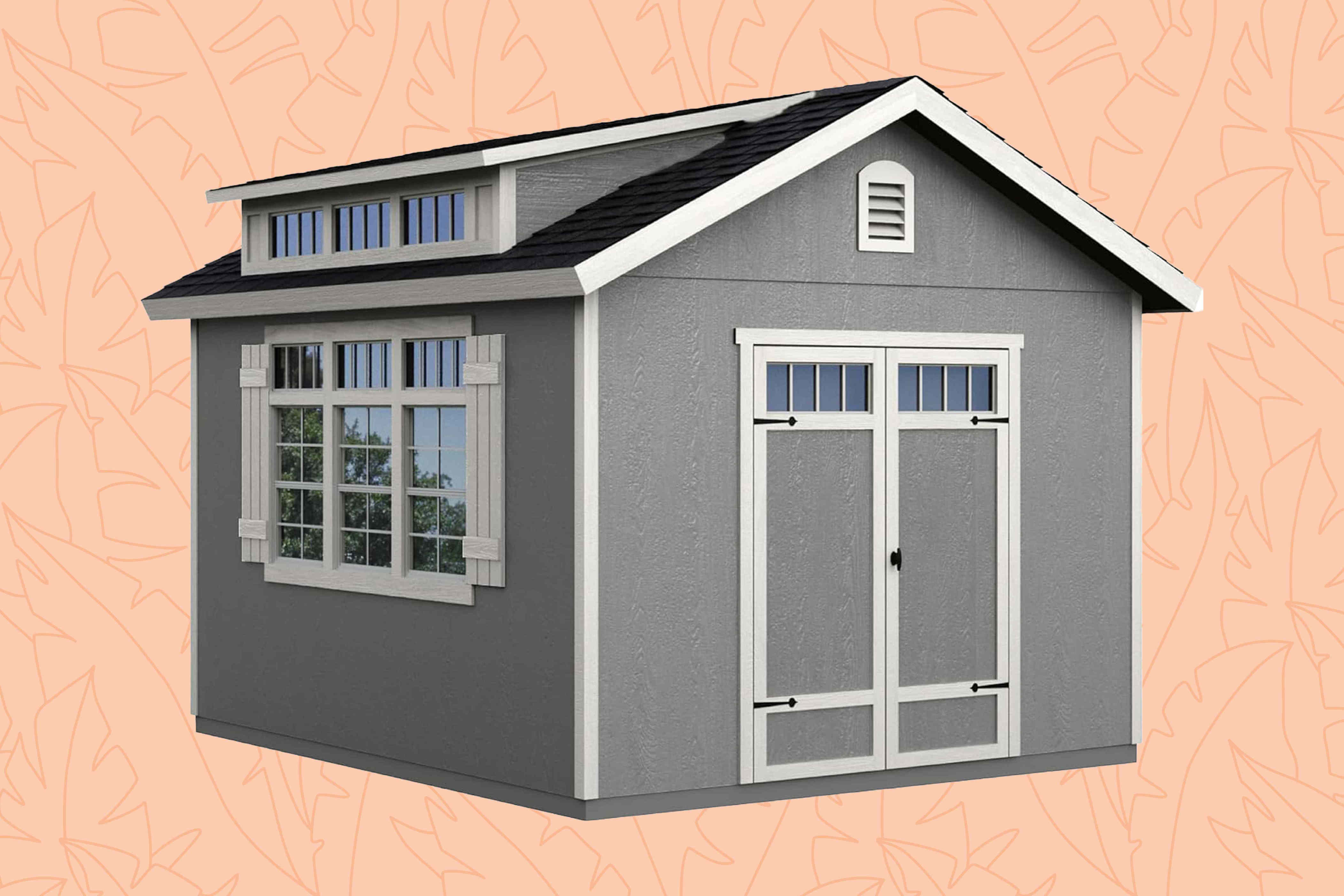 This pretty storage shed looks like a tiny house with its transom ...