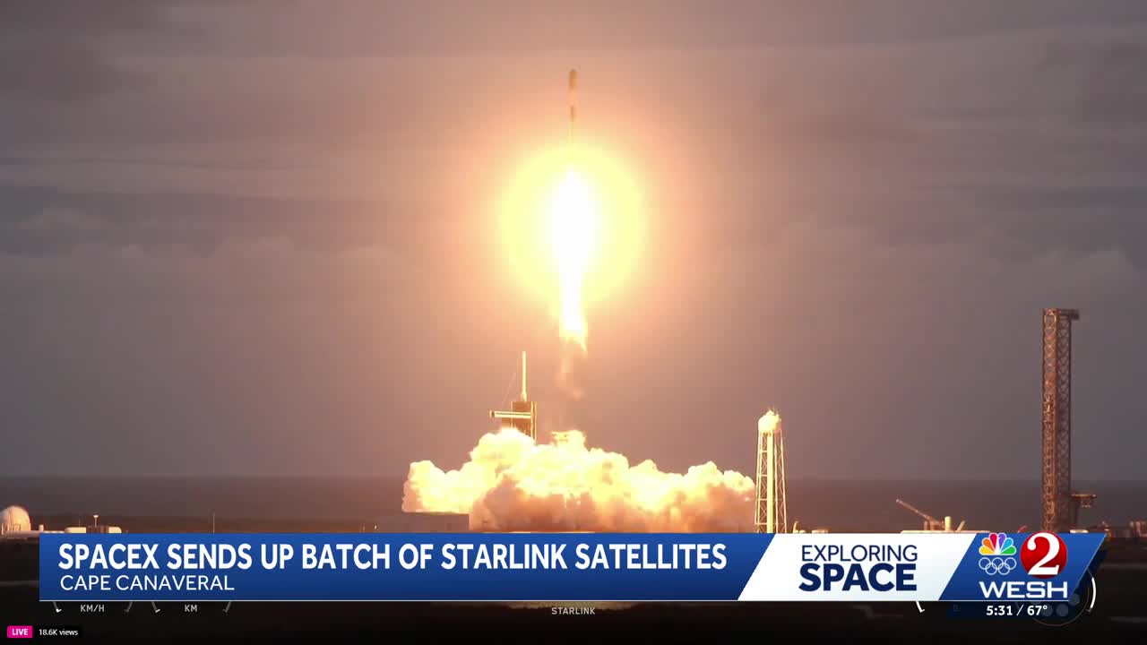 SpaceX launches 29 Starlink satellites on a Falcon 9 rocket from ...