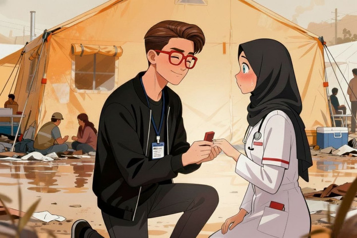 Janji kesetiaan di tenda pengungsian