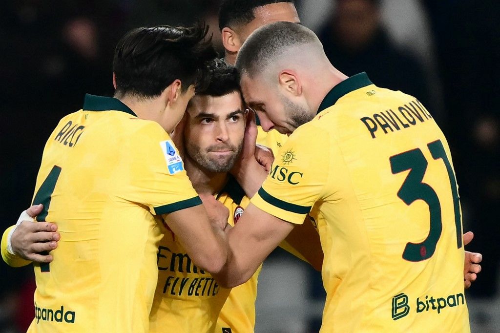 Hasil Liga Italia - Pulisic Cetak Dua Gol dalam 10 Menit, AC Milan Bangkit dari Kekalahan di Torino