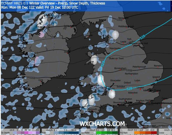 UK snow maps forecast blizzards as far south as Cornwall - full list of ...