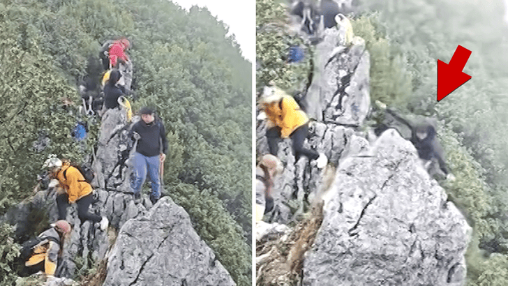 Tourist falls off cliff while trying to take selfie in horrifying video