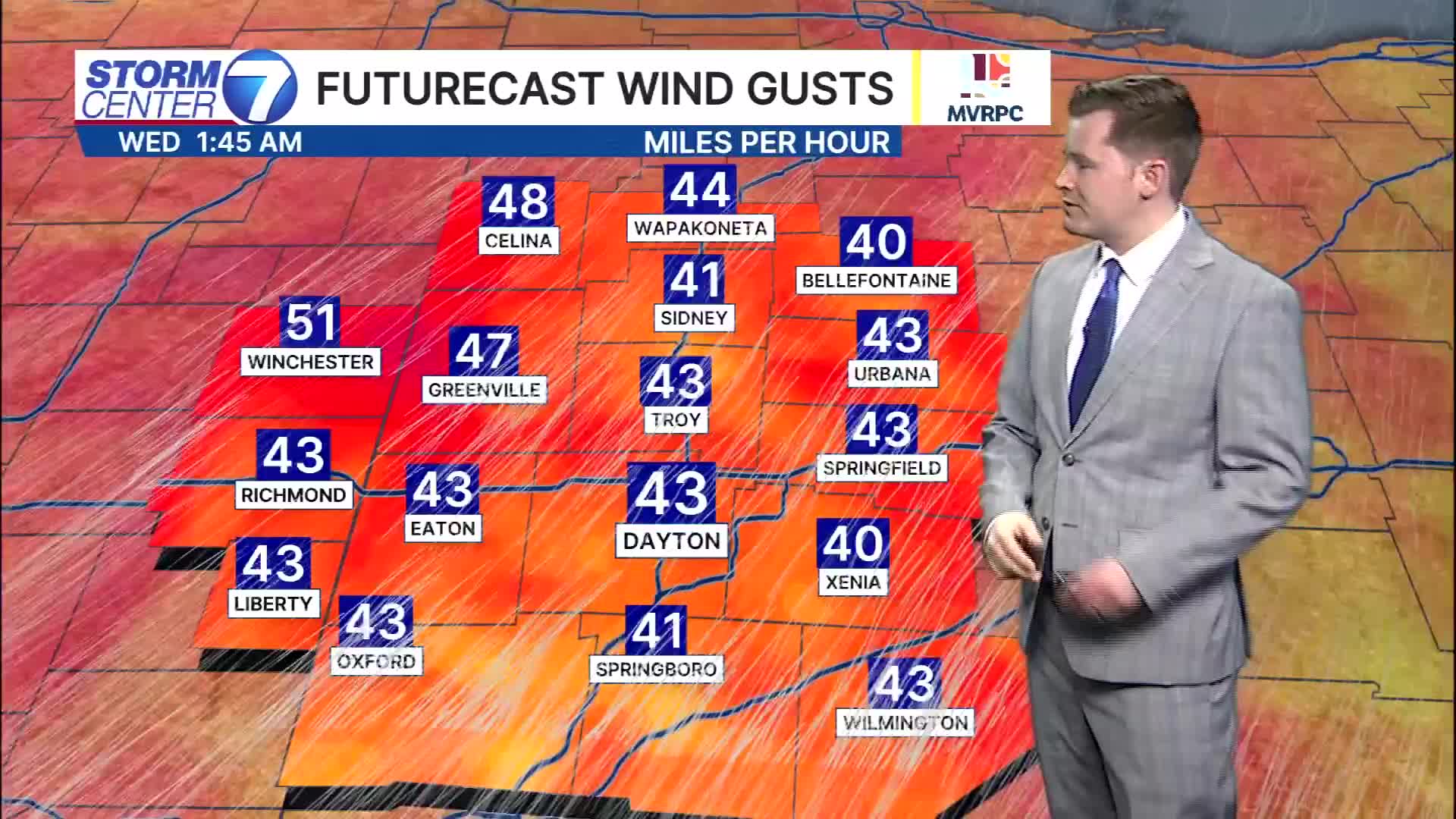 Monday evening forecast
