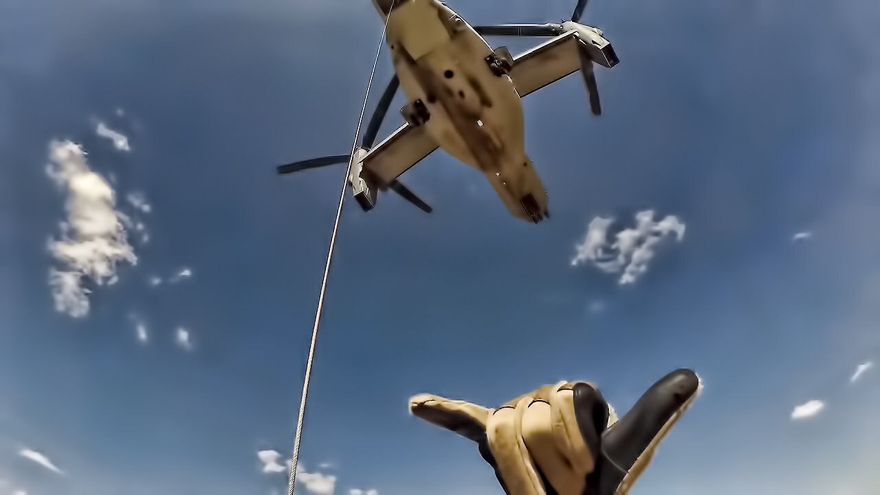 CV-22 Osprey hoist • helmet cam