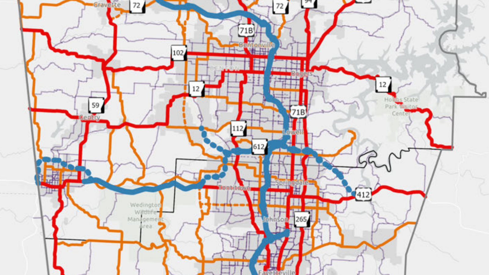 NWA would get rapid bus system, changes to I-49's lanes & new roads ...