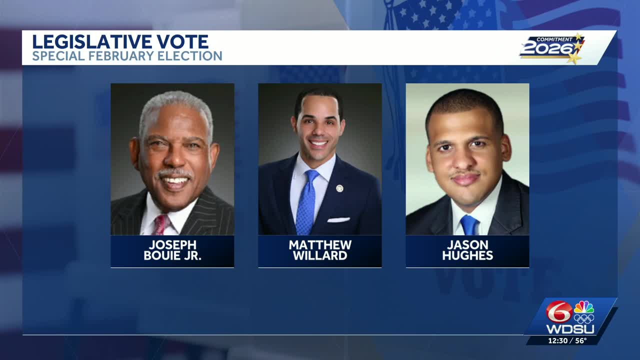 Three legislative seats representing New Orleans added to February 2026 ...
